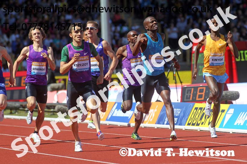 Mens 800 metres, IAAF Diamond League, Birmingham. Photo: David T. Hewitson/Sports for All Pics